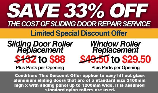 sliding door repair discount